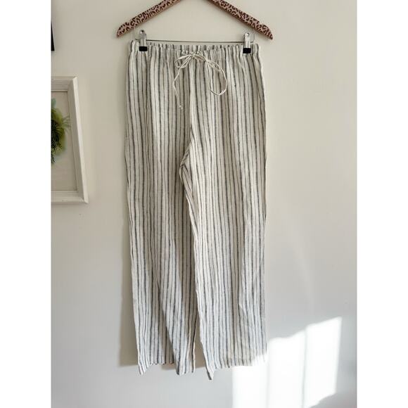 REFORMATION Olina Linen Pants in Elsie Stripe Size Small - Picture 4 of 9